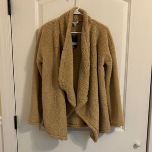 NWT Lucky Brand Size Small - Cozy Tan Sherpa Cardigan